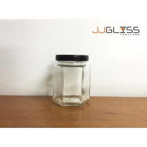 200 ML. Glass Bottle Cover Black - Transparent Glass Bottles,Cover  Black,200 ml. 